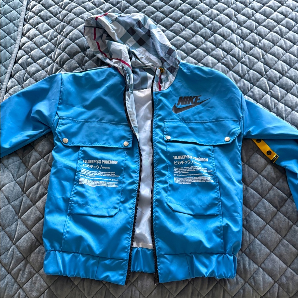 Nike 10 Deep X Pokemon Jacket Mens Medium (Baby Blue) Windbreaker